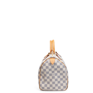 LOUIS VUITTON SPEEDY 30 DAMIER AZUR CANVAS HANDBAG GHW