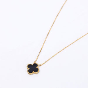 VAN CLEEF & ARPELS VINTAGE ALHAMBRA PENDANT BLACK ONYX / 18K YELLOW GOLD