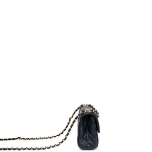 CHANEL 25P MINI FLAP BAG BLACK CAVIAR LEATHER GHW (MICROCHIP)