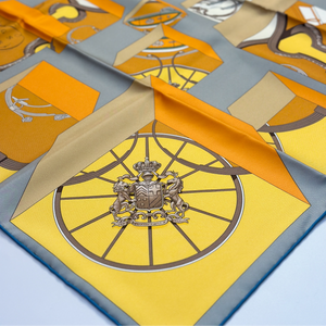 HERMES SPRINGS SPRINGS BAGUE SILK SCARF 90CM