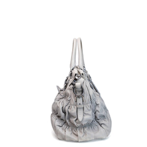 PRADA NAPPA GAUFFRE LARGE BAG GREY SHW