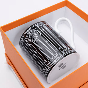 HERMES H DECO MUG N°2 BLACK & WHITE
