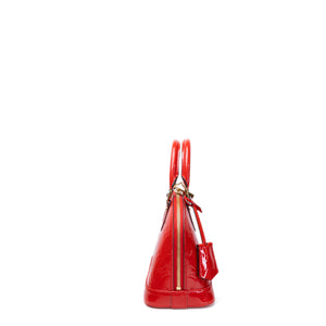 LOUIS VUITTON ALMA BB MONOGRAM PATENT RED GHW