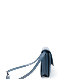CELINE MEDIUM CLASSIC BOX BAG BLUE LIZARD SKIN LEATHER SHW