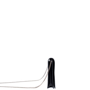CELINE FRAME WALLET ON CHAIN CROSSBODY BAG BLACK & WHITE CALFSKIN SHW