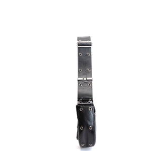 CHRISTIAN DIOR VINTAGE PUNK SHOULDER BAG BLACK SHW