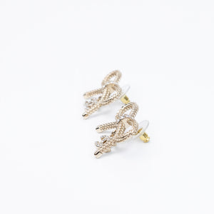 CHANEL 24K BOW CC EARRINGS