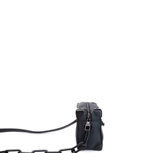 LOUIS VUITTON MINI SOFT TRUNK MONOGRAM TAURILLON LEATHER SO BLACK (MICROCHIP)