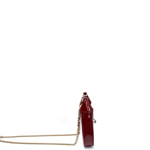 GUCCI JACKIE NOTTE MINI BAG RED PATENT LEATHER GHW