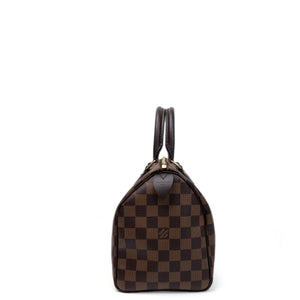 LOUIS VUITTON SPEEDY BANDOULIERE 25 DAMIER EBENE CANVAS GHW