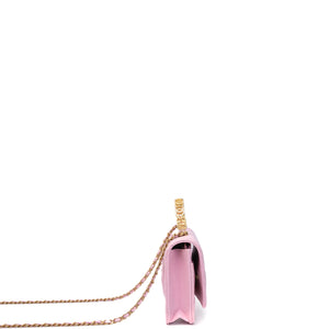 CHANEL 24S TOP HANDLE WALLET ON CHAIN PINK LAMBSKIN GHW
