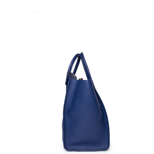 CELINE MICRO LUGGAGE TOTE BLUE CALFSKIN GHW