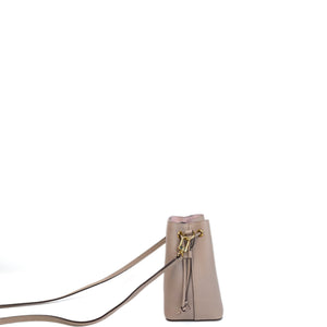 LOUIS VUITTON NANO LOCKME BUCKET BEIGE CALFSKIN LEATHER GHW (MICROCHIP)