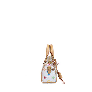 LOUIS VUITTON TAKASHI MURAKAMI NANO SPEEDY MONOGRAM CANVAS / LEATHER WHITE / MULTICOLOUR GHW