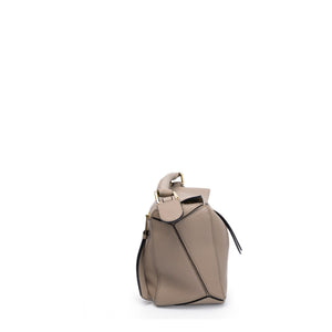 LOEWE SMALL PUZZLE BAG GRAINED CALFSKIN SAND GHW