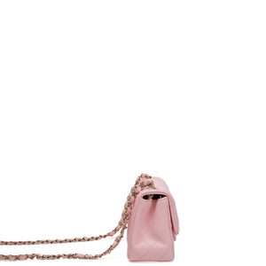 CHANEL MINI SQUARE FLAP BAG LAMBSKIN LIGHT PINK LGHW (MICROCHIP)