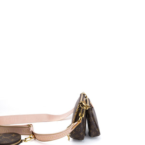 LOUIS VUITTON MULTI POCHETTE ACCESSORIES MONOGRAM CANVAS PINK STRAP GHW