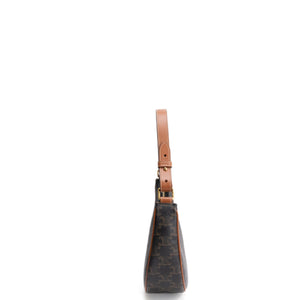CELINE MEDIUM AVA BAG TRIOMPHE CANVAS / CALFSKIN BROWN GHW