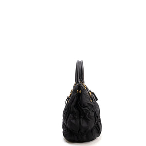 PRADA TESSUTO GAUFRE TOTE BLACK GHW