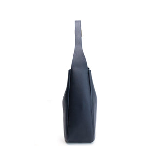 SAINT LAURENT LE 5 A 7 SUPPLE LARGE SMOOTH CALFSKIN BLUE GHW