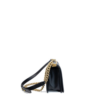 CHANEL MEDIUM LEBOY BLACK CALFSKIN LEATHER GHW