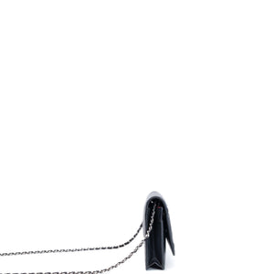 CHANEL CAMBON WALLET ON CHAIN BLACK CALFSKIN SHW