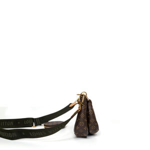 LOUIS VUITTON MULTI POCHETTE ACCESSORIES MONOGRAM CANVAS KHAKI GHW