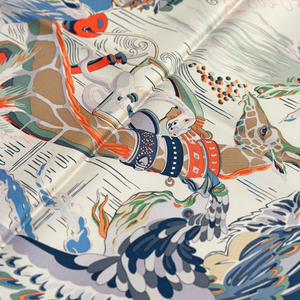 HERMES EMILE ET UNE NUIT SILK SCARF 90CM