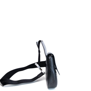 CHRISTIAN DIOR OBLIQUE GALAXY MENS SADDLE BAG BLACK CALFSKIN SHW