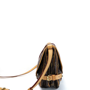 LOUIS VUITTON VINTAGE DOUBLE SIDE CROSSBODY BAG MONOGRAM CANVAS GHW