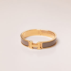 HERMES CLIC H BRACELET BEIGE RGHW