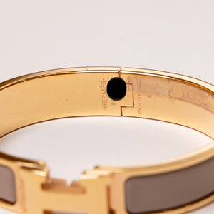 HERMES CLIC H BRACELET BEIGE RGHW