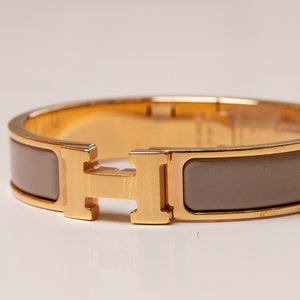HERMES CLIC H BRACELET BEIGE RGHW