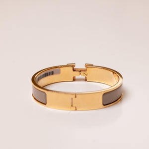 HERMES CLIC H BRACELET BEIGE RGHW