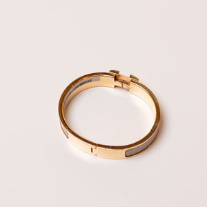 HERMES CLIC H BRACELET BEIGE RGHW
