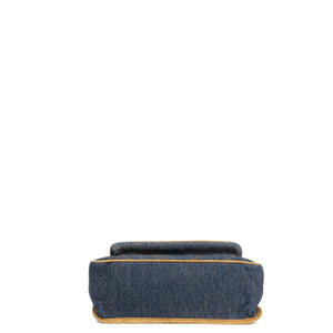 SAINT LAURENT MEDIUM NIKKI SHOULDER BAG DENIM BLUE / CINNAMON GHW