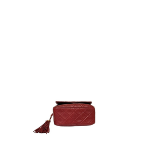 CHANEL VINTAGE CROSSBODY BAG RED GHW