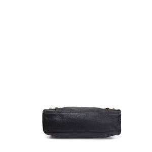 BALENCIAGA METALLIC EDG CITY S BAG BLACK GHW
