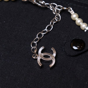 CHANEL 24K CC CLOVER PEARL NECKLACE