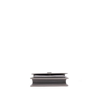 SAINT LAURENT MINI SUNSET BAG GRAY CROCODILE-EMBOSSED CALFSKIN LEATHER SHW
