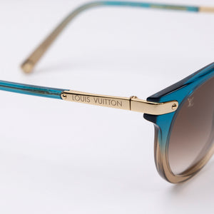 LOUIS VUITTON Z0733W BLUE / BEIGE GRADIENT ROSALIE SUNGLASSES GHW