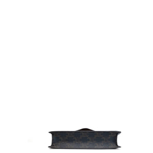 CELINE TRIOMPHE CANVAS CALFSKIN WALLET ON CHAIN TAN GHW