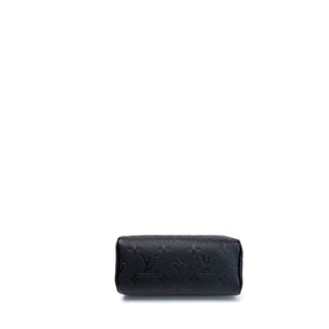 LOUIS VUITTON NANO SPEEDY BLACK MONOGRAM EMPREINTE GHW (MICROCHIP)