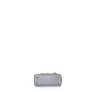 CHRISTIAN DIOR MINI LADY DIOR OPALINE GREY GHW