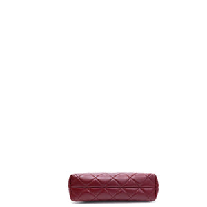 CHANEL MINI SHOPPING TOTE DARK BURGUNDY LAMBSKIN GHW (MICROCHIP)
