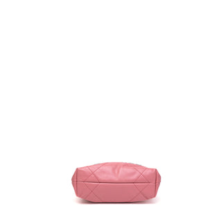 CHANEL MINI 22 BAG SHINY CALFSKIN PINK SHW (MICROCHIP)