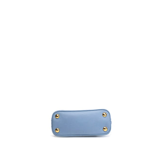 PRADA SAFFIANO LUX LEATHER MINI BAG BLUE GHW