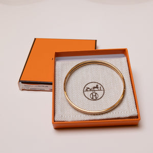 HERMES UNI BANGLE MARRON GLACE GHW