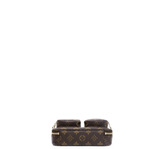 LOUIS VUITTON UTILITY CROSSBODY BAG BROWN MONOGRAM CANVAS GHW (MICROCHIP)