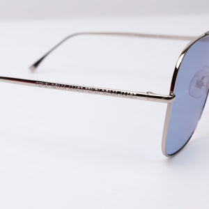 FENDI VM102BQEGE SILVER METAL FRAME BLUE LENS AVIATOR SUNGLASSES SHW